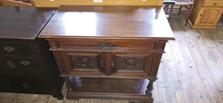 19thC French Oak Carved Cabinet