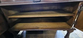 19thC French Oak Carved Cabinet