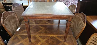 Retro Mahogany Leather-top Coffee Table
