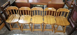 5 x Oak Bar Chairs EACH