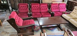 4-piece Grafton Everest Imbuia Lounge Set ➕️ Coffee Table