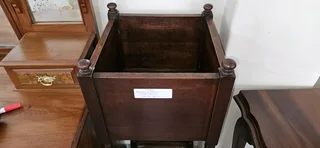 Teak Bobbin Plant Stand