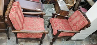 2 x Imbuia Fireside Armchairs EACH