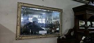 Vintage Embossed Beveled Mirror