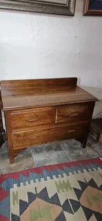 Rhodesian Teak Low Chest of Drawers