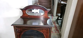Edwardian Poplar Inlaid Cabinet
