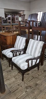 2 x Retro Imbuia Armchairs EACH