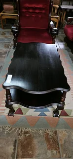 Imbuia 2-tier Ball and Claw Coffee Table