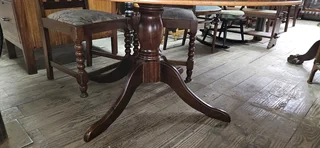 Yellowwood and Imbuia Round Dining Table