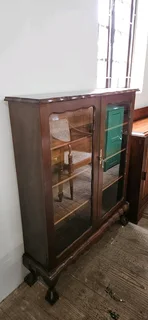 Imbuia Ball and Claw 2-door Bookcase