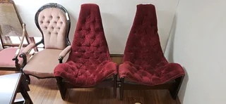 2 x Retro Imbuia Armchairs EACH