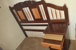 Imbuia & Yellow Wood Head Board