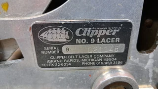 Clipper No.9 Belt lacing machine