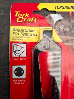 TorkCraft ADJUSTABLE PIN SPANNER 15-52 X 4MM BLACK FOR ANGLE GRINDER