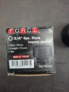 FORCE 35mm 3/4&#34;DR IMPACT SOCKET 6pt - FO46537