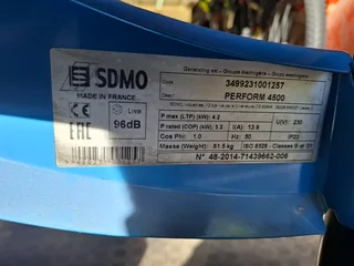 KOHLER SDMO PERFORM 4500 Petrol Generator