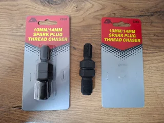 Spark plug thread chaser 10mm & 14mm