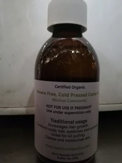 Organic cold pressed hexane free castor oil 200ml