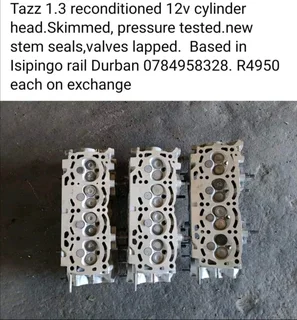 Toyota Tazz 1.3 reconditioned 2e. 12v cylinder head