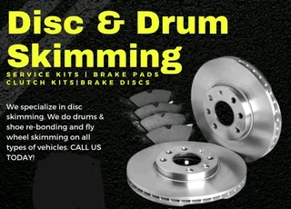 Skimming of brake discs and drums