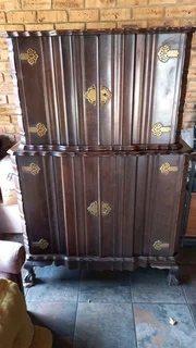 Liquor cabinet imbuia ball and claw