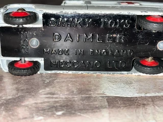 Toy Cars -Vintage 1950s Die Cast -Dinky Toys Daimler Ambulance &amp; Crescent Toys Aston Martin DB3S