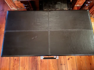 Chest of Drawers in Bonded Leather and Wood - 2 Drawer Unit in Dark Brown - Excellent - Delivery