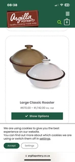 Argilla casserole pots x 2 with lids &amp; 3 ramekins genuine argilla excellent