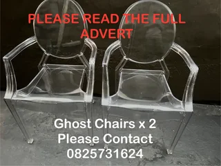 Ghost Armchairs x 2 - Good - Delivery Arranged