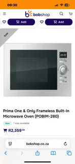 Microwave with Grill -Brand New &amp; Unused Stainless Prima 28 litres BUILT IN Unit -Guarantee