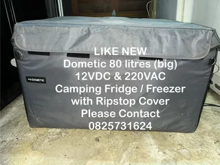 Camping Fridge / Freezer -Like New Dometic 80 litres (big) 12VDC &amp; 220VDC with Cover -Guarantee
