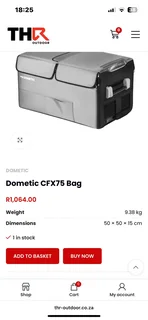 Camping Fridge / Freezer -Like New Dometic 80 litres (big) 12VDC &amp; 220VDC with Cover -Guarantee