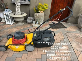 Lawnmower -Tandem Pacer 2200watts Electric + Grass Box, Cable & New Blade -Guarantee