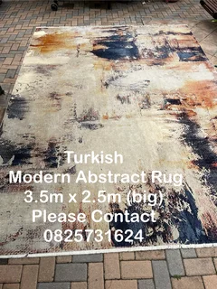 Carpets /Rug -Turkish Modern Abstract Design- 3.5m x2.5m (big) -Excellent -Courier Delivery Arranged