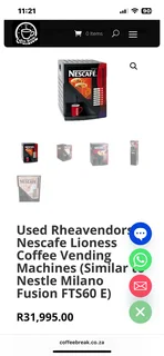 Coffee &amp; Hot Drink Vending Machine - Nescafé Lioness Counter Top Machine - Excellent - Delivery