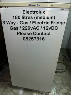 Gas Electric Fridge -Electrolux 3 Way -Gas /220vAC /12vDC - Excellent -Guarantee -Delivery Arranged