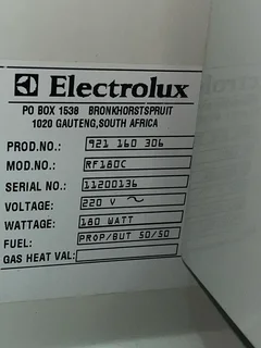 Gas Electric Fridge -Electrolux 3 Way -Gas /220vAC /12vDC - Excellent -Guarantee -Delivery Arranged