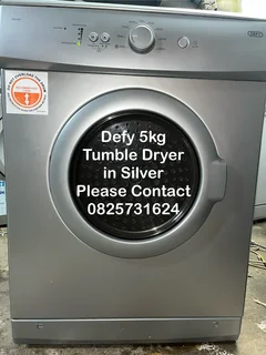 Tumble Dryer -Silver Defy 5kg -Excellent -Guarantee -Delivery Arranged