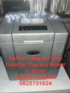 Ice Maker -Salton 18kg Counter Top Unit in Silver -Excellent -Guarantee