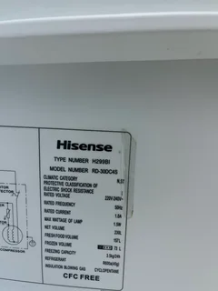 Fridge Freezer -Silver Hisense 230 litres (medium) - Excellent - Guarantee - Delivery Arranged