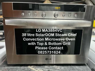 LG SolarDOM Steam Chef 38 litre Convection Microwave with Top & Bottom Grill -Guarantee