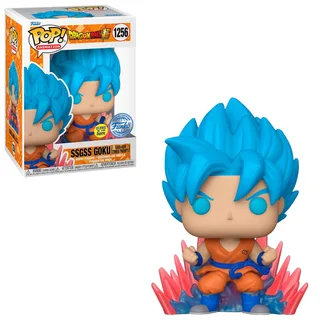 Funko Pop! Animation 1256: Dragonball Super - Ssgss Goku Figure (kaio-ken Times Twenty)(gitd)(new)