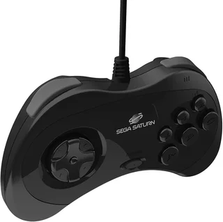 Retro-Bit SEGA Saturn 8 Button USB Controller - Black (PC)(New)