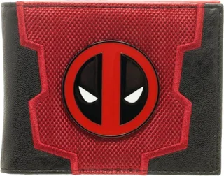 Deadpool Bifold Wallet with 3D Metal Badge Logo (New)