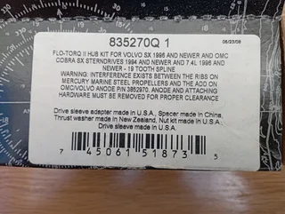 Mercury hub kit 835270Q 1