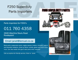 Ford f250 xl and xlt partsfor sale
