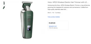 Wireless Rechargable Hair Grooming clipper for sale - Brand new R299