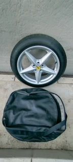 Ferrari 18 inch Alloy Factory Space Saver Spare Wheel with Ferrari Wheel Bag