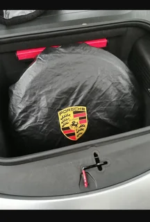 Porsche 718 Cayman GTS Skinny Spare Wheel with Jack Spanner and Wheel Cover fits into the Frunk