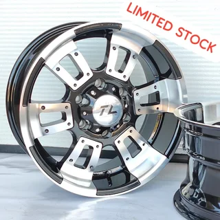 Brand new 17&#34; black/machine silver magwheels to fit bakkies and SUV&#39;s with 6 holes, 6x139.